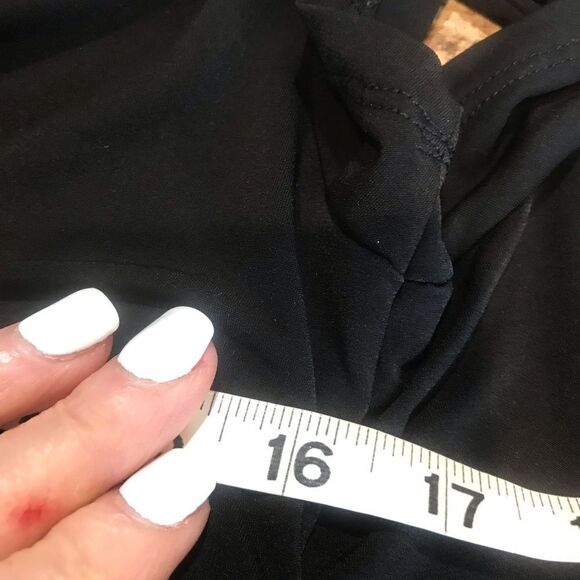 Duo Maternity Dress Size Medium Black Short Sleeve - Picture 7 of 10